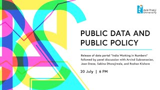 Public Data and Public Policy Launch of India Working in Numbers [upl. by Surat]