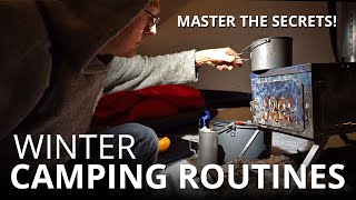 Winter Camp Life  Insider Winter Camping Routines amp Essential Survival Hacks [upl. by Ahsiyk]