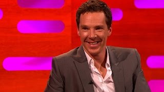 Benedict Cumberbatch cant say quotPenguinsquot  The Graham Norton Show Series 16 Episode 5  BBC [upl. by Ahsyekal]