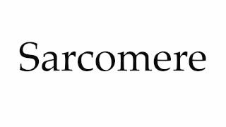 How to Pronounce Sarcomere [upl. by Yral]