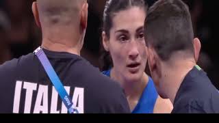 Imane khelif vs angela carini full fight  46 seconds  Olympic Gender controversy [upl. by Woll]