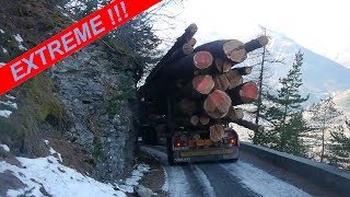 LE FILM quotDESCENTE EXTREME ⚠️ VOLVO FH12 sur la glace vive au col de la Coche 2372 m [upl. by Gniy238]