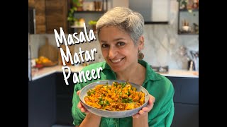 MASALA MATAR PANEER  Quick Peas and paneer curry  Food with Chetna [upl. by Cosma983]