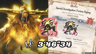 MHRS PS5  Solo db  Spécial investigation Furious Rajang 346quot34  Freestyle [upl. by Gaelan]