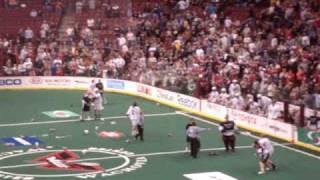 Boston Blazers and Philadelphia Wings team brawl from 32710 game [upl. by Sidell]