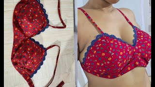 36 Size Handmade Cotton Bra  Easy For Beginners [upl. by Chancey]