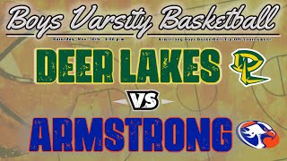 High School Boys Basketball Armstrong vs Deer Lakes [upl. by Ytinav]