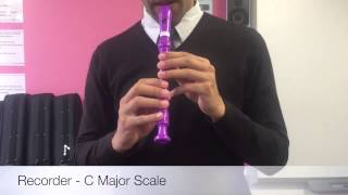 Descant Recorder C Major Scale [upl. by Amikat]