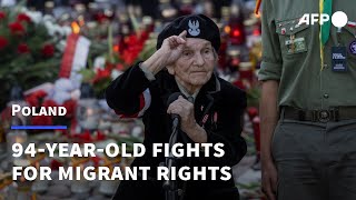 From Nazi resistance to migrant rights activism meet the Polish grandma still fighting at 94  AFP [upl. by Dannye]