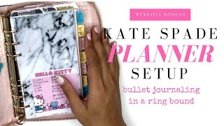 Kate Spade Planner Setup  Bullet Journaling in a Ring Bound [upl. by Verada102]