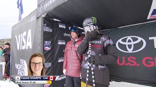 2018 Cassie Sharpe Wins Snowmass Halfpipe World Cup [upl. by Hakim]