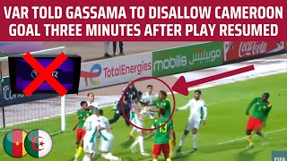 VAR told Gassama to DISALLOW Cameroon goal three minutes AFTER kickoff [upl. by Jordanson]