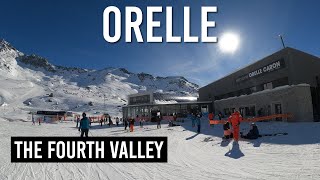 Skiing Orelle the fourth valley in Les 3 Vallées 4K UHD [upl. by Enalb]