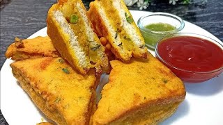 🤤Bread pakoda  Breakfast recipe👌 Thehappyfamily9999 [upl. by Hallagan]