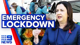 Coronavirus Queensland enter threeday lockdown  9 News Australia [upl. by Damle739]