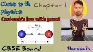 class 12 coulombs law derivation  chapter 1 electric charge and field  by Dharmendra Sir [upl. by Chandler]