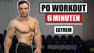 6 Minuten Po Workout für Zuhause ohne Geräte  Sehr Effektiv  Sascha Huber [upl. by Nodyroc]