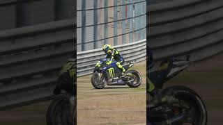 Rossi had difficulty stabilizing his motorbike on the ground [upl. by Styles153]