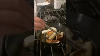 halloumi veggies eggs simple healthy tasty cooking halloumi friedhalloumi cookingasmr [upl. by Lucchesi726]