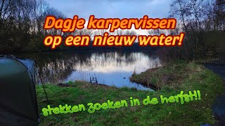 Dagje karpervissen op een nieuw water Stekken zoeken in de herfst [upl. by Roddy]