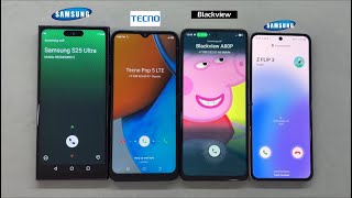 Samsung Galaxy S25 Ultra  Z Flip 3  Tecno Pop 5 LTE  Blackview A80 Pro Incoming call [upl. by Ottillia]