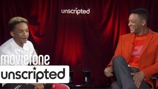 Jaden Smith Makes Fun Of His Dad  After Earth Unscripted  Moviefone [upl. by Bobinette956]