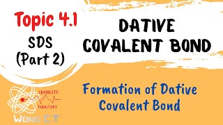 Define and Formation of Dative Covalent Bond [upl. by Ardnasac]