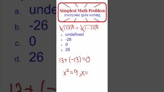 Simplest Math Problem that everyone gets wrong shorts [upl. by Mateusz]