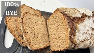 How to make 100 RYE Sourdough Bread sourdough ryebread bread [upl. by Ammadis450]