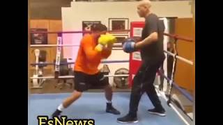 Amir Khan Working With Virgil Hunter For Crawford Fight esnews [upl. by Shanney321]