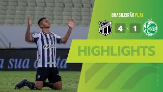 CEARÁ SE DESPIDIÓ DEL BRASILEIRAO CON UNA GOLEADA ANTE JUVE  Ceará 4x0 Juventude [upl. by Airdnek]