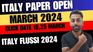 Italy Paper open March 2024 Italy Decreto Flussi 2024 Italy Workpermit 2024Italy Immigration [upl. by Adahsar]