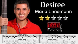 Desiree by Maria Linnemann  Classical Guitar Tutorial  Sheet amp Tab [upl. by Forlini267]