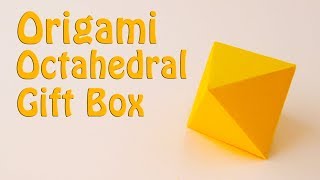 🔴Origami Octahedron DecorationGift Box🔴  How to Make an Octahedron Gift Box8 Minutes [upl. by Issirk52]