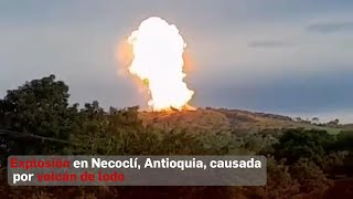 Explosión en Necoclí por volcán de lodo [upl. by Suhpesoj]