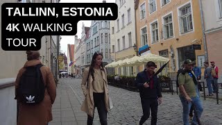 City walks series  Tallinn Estonia 4K walking tour [upl. by Eissirk]