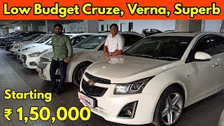 low Budget Used Sedan Car Starting 150000  Skoda SuperbChevrolet Cruze Verna SwiftDzire  NTE [upl. by Omissam441]