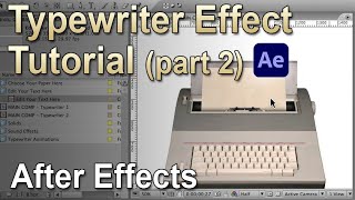 Typewriter Effect After Effects Tutorial  pt 2 [upl. by Nylodam]