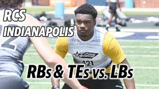 RCS Indianapolis RBs amp TEs vs LBs [upl. by Doughman]