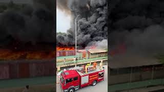 Massive fire engulfs Islamabads Sunday Bazaar stalls [upl. by Akinar]