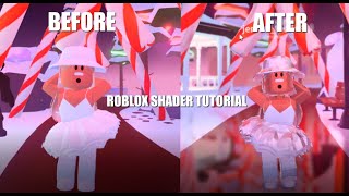 How to get roblox SHADERS  shader settings NO LAG 😍✨ TUTORIAL [upl. by Ofilia]