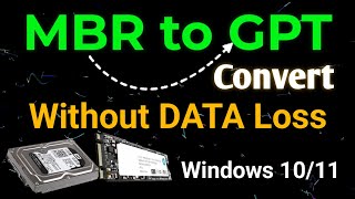 Convert mbr to gpt without losing data  Convert windows 11 mbr to widnows 11 gpt [upl. by Belsky]