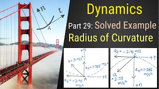 Part 29  Solved Example  Normal amp Tangential Coordinates  Radius of Curvature [upl. by Reinke]