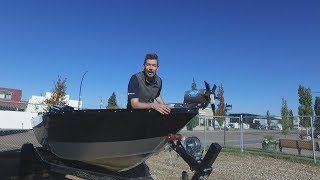 Kingfisher Outboard Jet N Saskatchewan River Fishing Boat [upl. by Ahsiet]