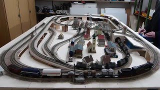 Märklin H0 Anlage Schönblick im Bau 6 Züge auf Testfahrt [upl. by Mayman]