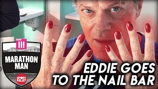 Eddie At The Nail Bar  Eddie Izzard Marathon Man [upl. by Nadual979]