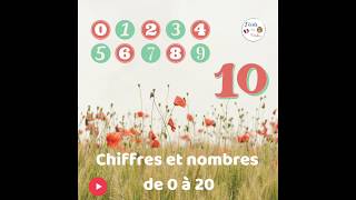 Chiffres et nombres en français de 0 à 20 [upl. by Cicely]