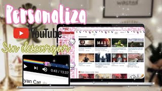 COMO PERSONALIZAR YOUTUBE 🌈 sin programas 💕Mac amp Windows [upl. by Hammer715]