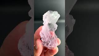 Etched Floater Kunzite from Afghanistan  Fine Art Minerals  Kunzite [upl. by Freiman163]