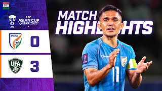 Match Highlights  AFC Asian Cup 2023  Group stage  India 03 Uzbekistan [upl. by Ahsiam676]